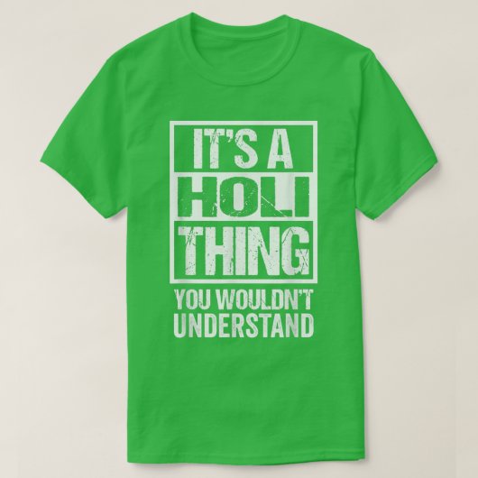 インドのHを理解できないのはホリだ Tシャツ (デザイン正面)