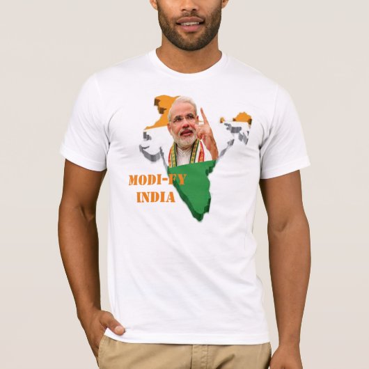 インドのNarendra Modi PMインドのTシャツを変更して下さい Tシャツ (正面)