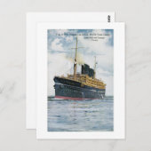 インドのP&O S.S.ヴィンテージ旅行ポスター ポストカード (正面/裏面)