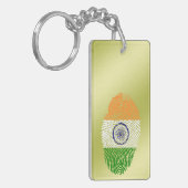 インドのtouchの指紋の旗 キーホルダー (正面左)