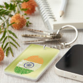 インドのtouchの指紋の旗 キーホルダー (正面右)
