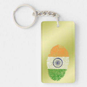 インドのtouchの指紋の旗 キーホルダー