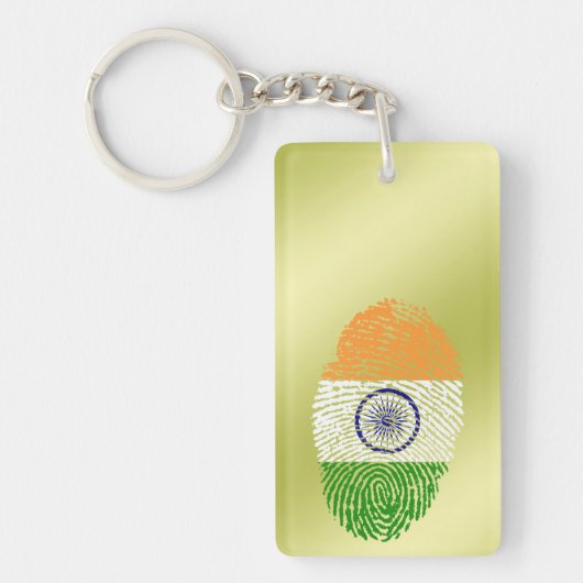 インドのtouchの指紋の旗 キーホルダー (正面)