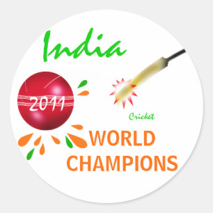 インドは2011年のICCクリケット・ワールドカップステッカーに挑みます ラウンドシール