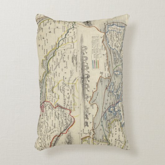 インドへの陸上のルート アクセントクッション (正面(垂直))