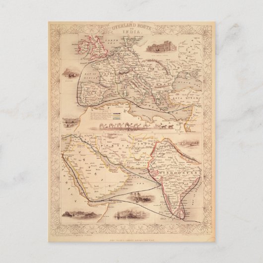 インドへの陸路 ポストカード (正面)