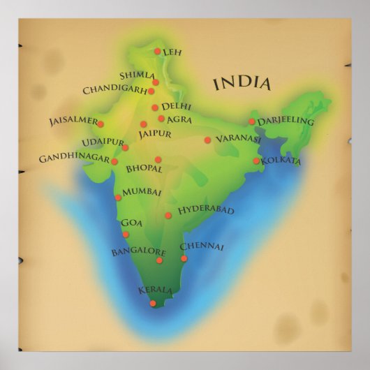 インドへ飛ぶ ポスター (正面)