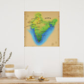 インドへ飛ぶ ポスター (キッチン)