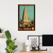 インドを訪れよう ビンテージ旅行ポスター 印刷 ポスター (ホームオフィス)