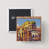 インドを訪れる 缶バッジ (正面&裏面)