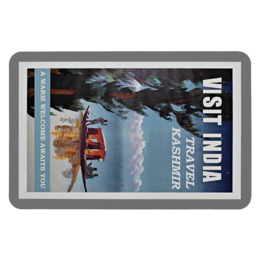 インドを訪れ、カシミール旅行。 マグネット (横)