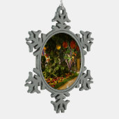 インドアガーデンウィンアトリウムラスベガス#2オーナメント スノーフレークピューターオーナメント (左)