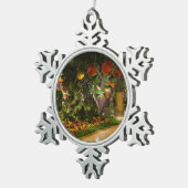 インドアガーデンウィンアトリウムラスベガス#2オーナメント スノーフレークピューターオーナメント (右)