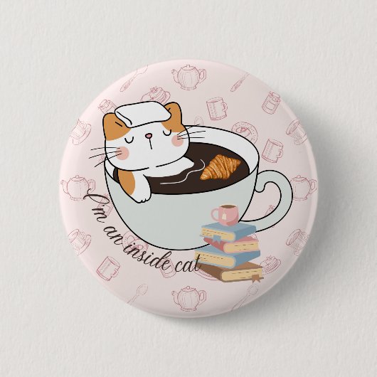 インドアキャットスパ 缶バッジ (正面)