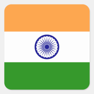 インドインディアン国旗 スクエアシール