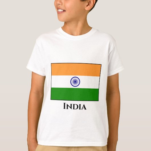 インドインディアン国旗 Tシャツ (正面)
