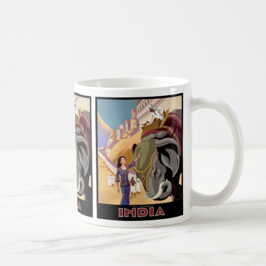 インドカラフルを訪れる コーヒーマグカップ (右)