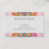 インドカラフル円：装飾曼荼羅 ロイヤリティカード (裏面)