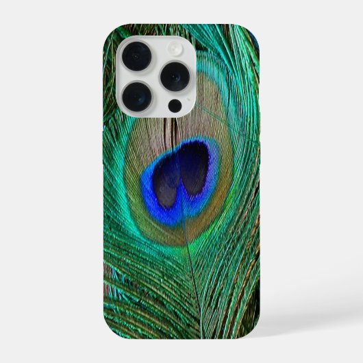 インドクジャクの青い羽 iPhoneケース (裏面)