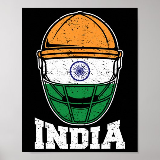 インドクリケットTシャツ インド代表ファンジャージ ポスター (正面)