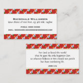 インドクリスチャン聖なる書物、 経典ジョン3:16レッド 名刺 (正面/裏面)