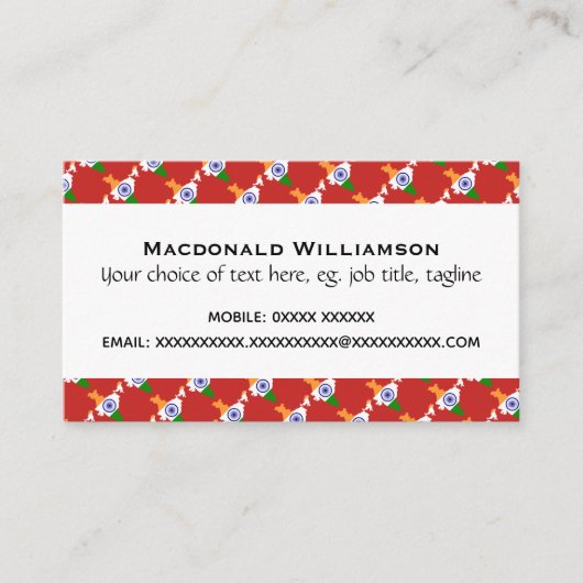 インドクリスチャン聖なる書物、 経典ジョン3:16レッド 名刺 (正面)