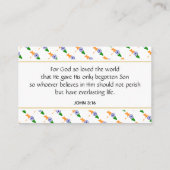 インドクリスチャン聖なる書物、 経典ジョン3:16 名刺 (裏面)