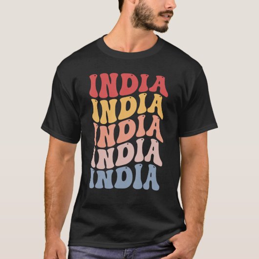 インドグルーヴィレトロインディアン Tシャツ (正面)