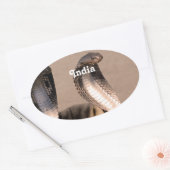 インドコブラ 楕円形シール (封筒)