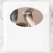 インドコブラ 楕円形シール (バッグ)