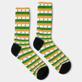 インドソックス、愛国的インディアン国旗のファッション ソックス (右)