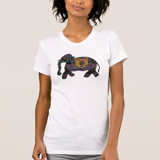 インドゾウの芸術のワイシャツ Tシャツ (正面)