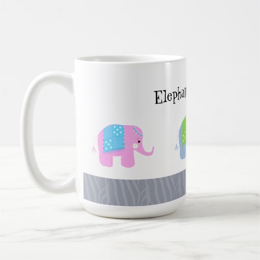 インドゾウはかっこいい コーヒーマグカップ (左)