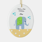 インドゾウ 赤ちゃんの初めてのクリスマス セラミックオーナメント (右)