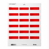 インドネカスタムシア国旗のラベル ラベル (フルシート)