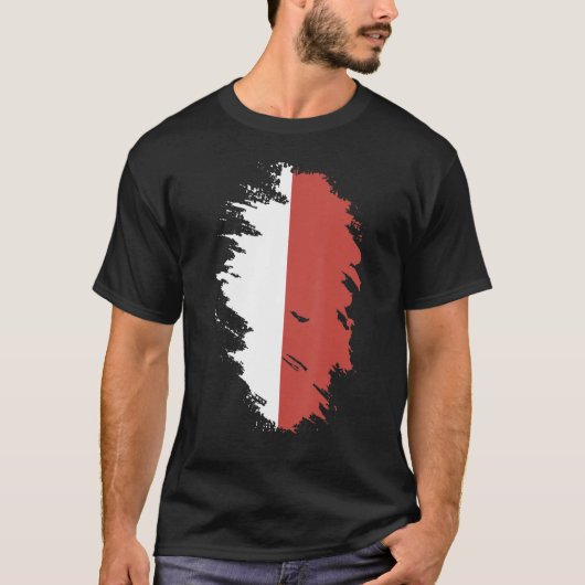 インドネシアおみやげ女子男性へ国旗 Tシャツ (正面)