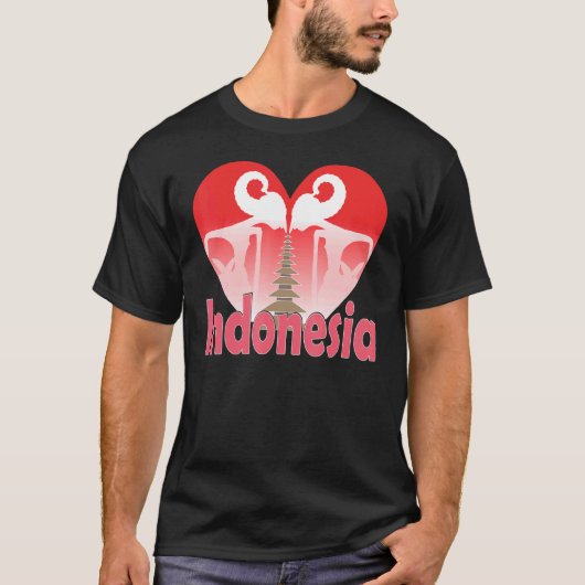 インドネシアおみやげ女男性へ性 Tシャツ (正面)