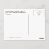 インドネシアからかわいいハロー ポストカード (裏面)