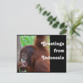インドネシアからの旅行の挨拶 ポストカード (スタンド正面)