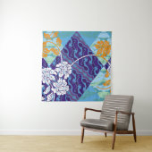 インドネシアのろうけつ染め・モチーフで、非常に独特な計画を持つ タペストリー (インサイチュ)