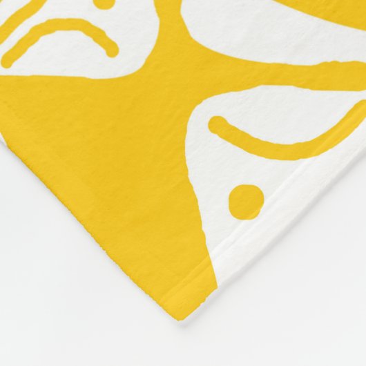 インドネシアのろうけつ染め:河東、グルダのモチーフ。 フリースブランケット (角)