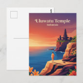 インドネシアのウルワトゥ寺院 ポストカード (正面/裏面)