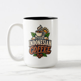 インドネシアのコーヒーで活力みなぎる ヴィンテージ風ツートン マグカップ