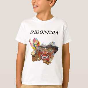 インドネシアのジャバダンスとかわいい動物Tシャツの子どもたち Tシャツ