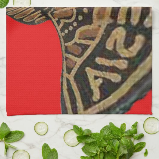 インドネシアのジャワの影人形文化芸術 キッチンタオル (折り畳み)