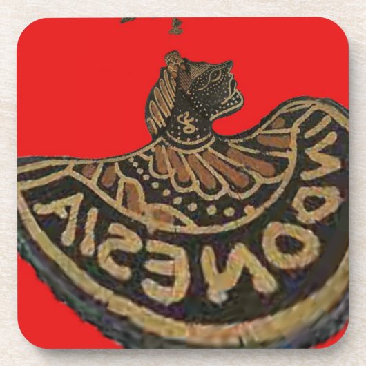 インドネシアのジャワの影人形文化芸術 コースター (正面)