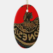 インドネシアのジャワの影人形文化芸術 セラミックオーナメント (右)