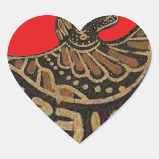 インドネシアのジャワの影人形文化芸術 ハートシール (正面)