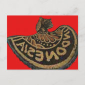 インドネシアのジャワの影人形文化芸術 ポストカード (正面)