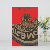 インドネシアのジャワの影人形文化芸術 便箋 (スタンド正面)